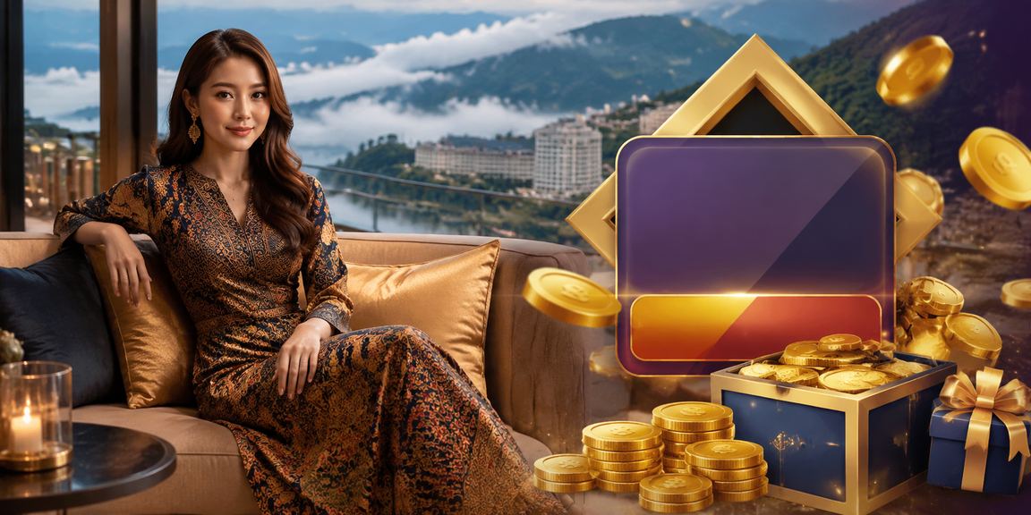 Suasana meja baccarat kasino di Genting Highlands dengan hiasan batik tradisional Malaysia